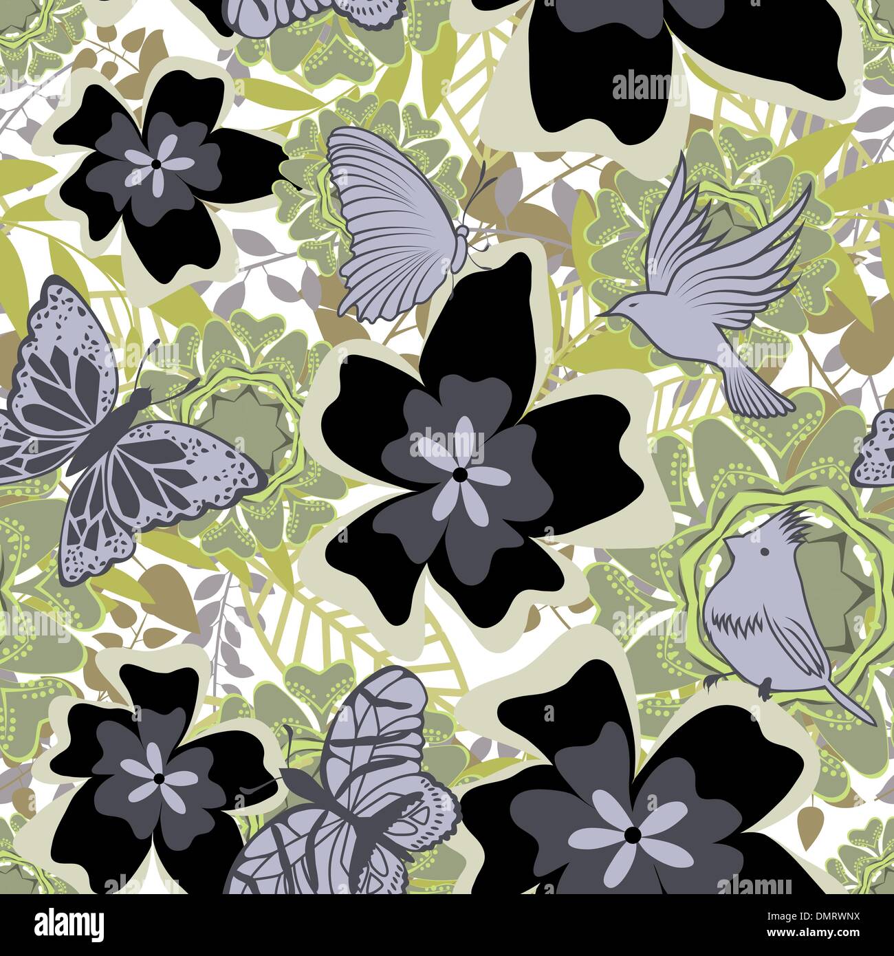 Seamless floral pattern Stock Vector Image & Art - Alamy
