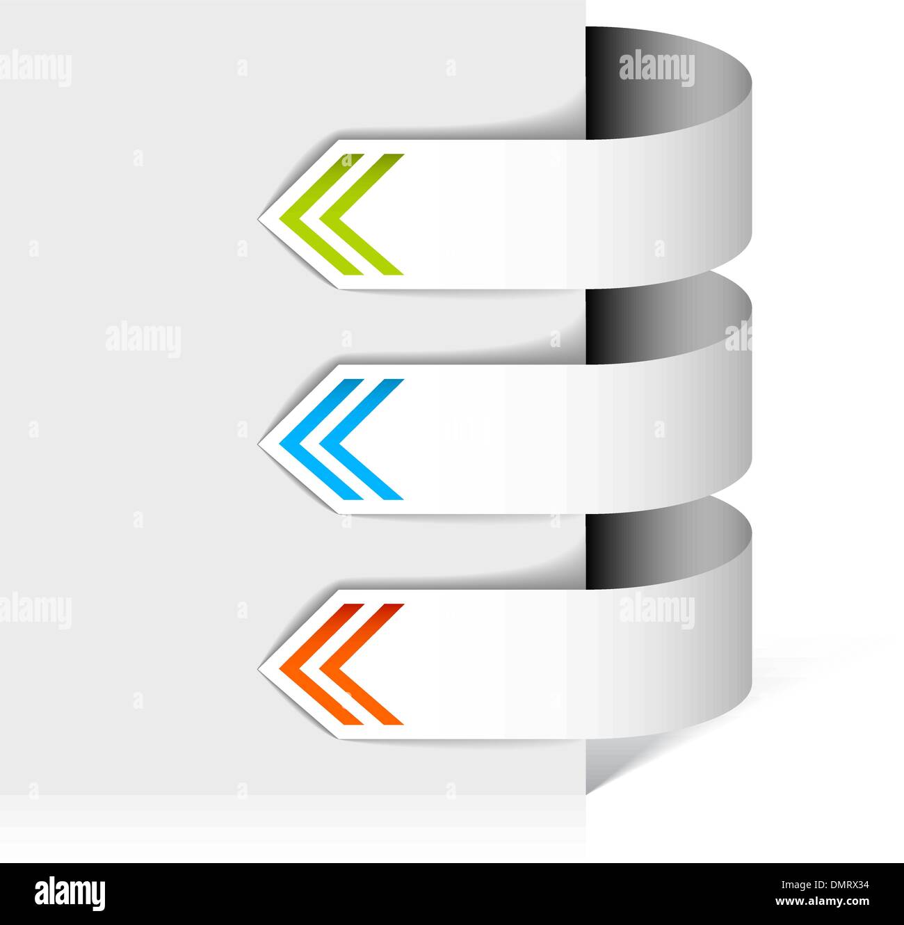 white arrows pointing at the item Stock Vector