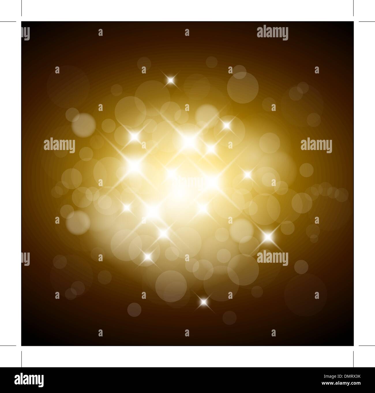 Golden background with white lights Stock Vector Image & Art - Alamy