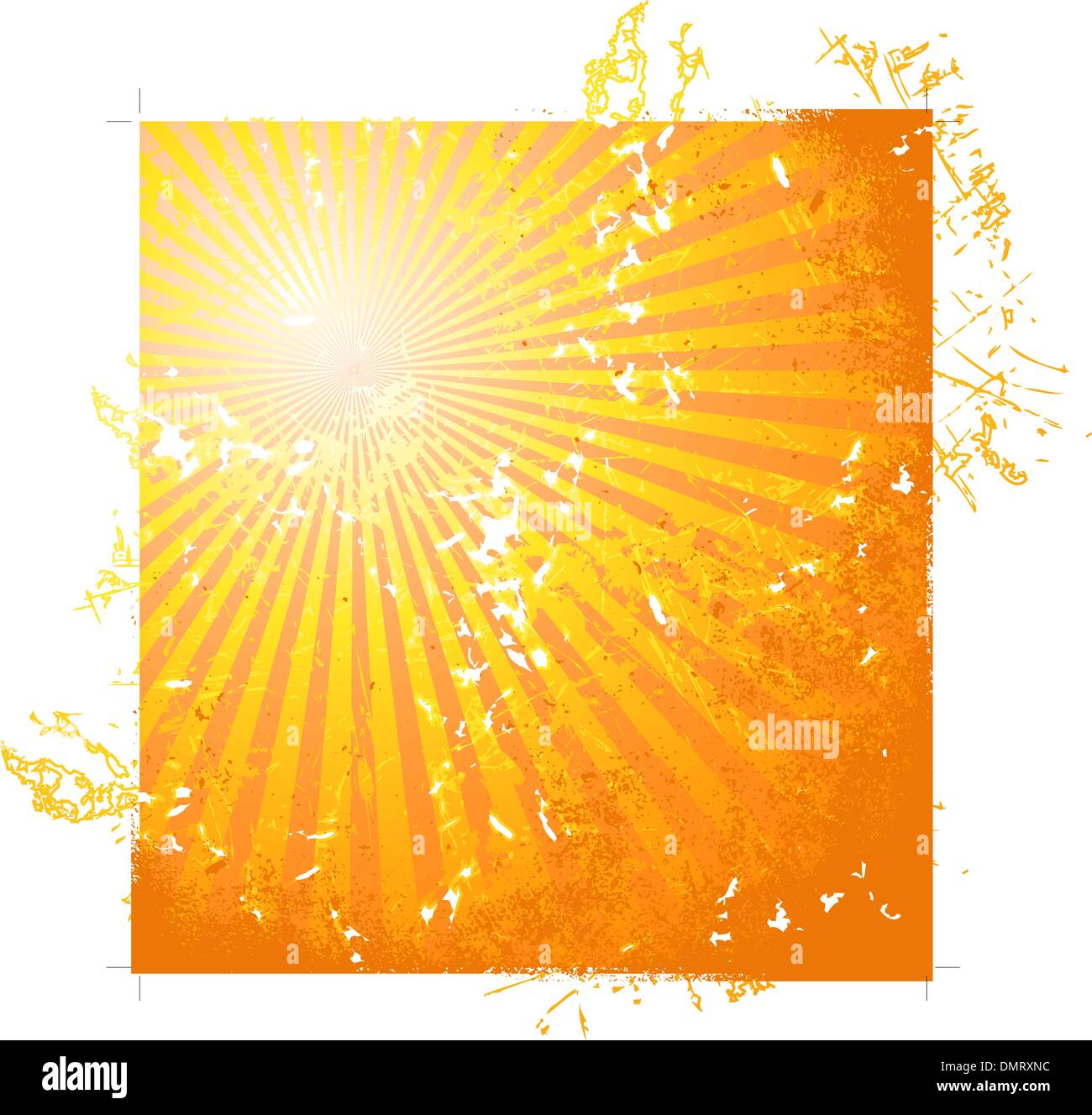 The hot summer sun Stock Vector