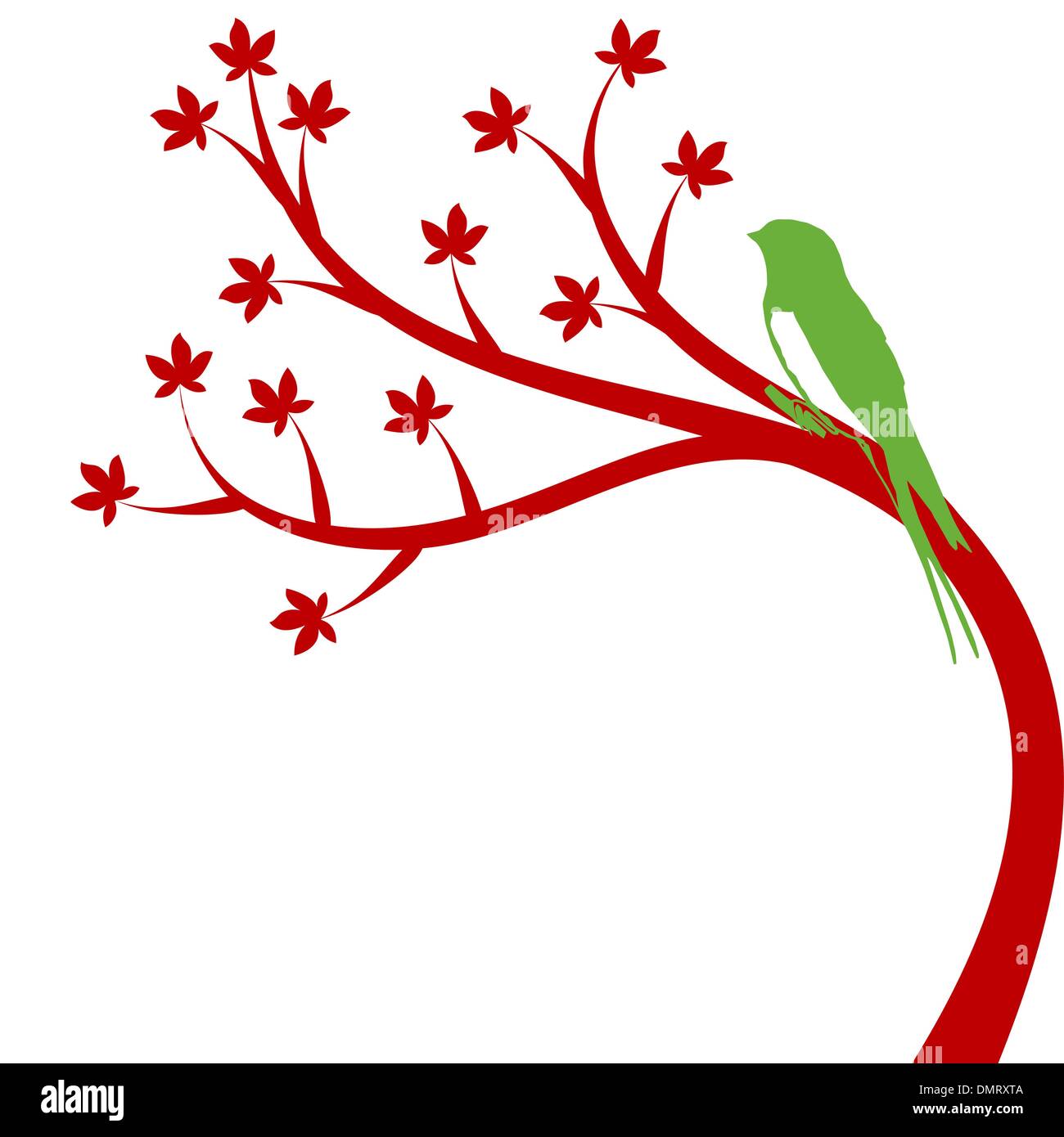 Tree and bird Stock Vector Image & Art - Alamy