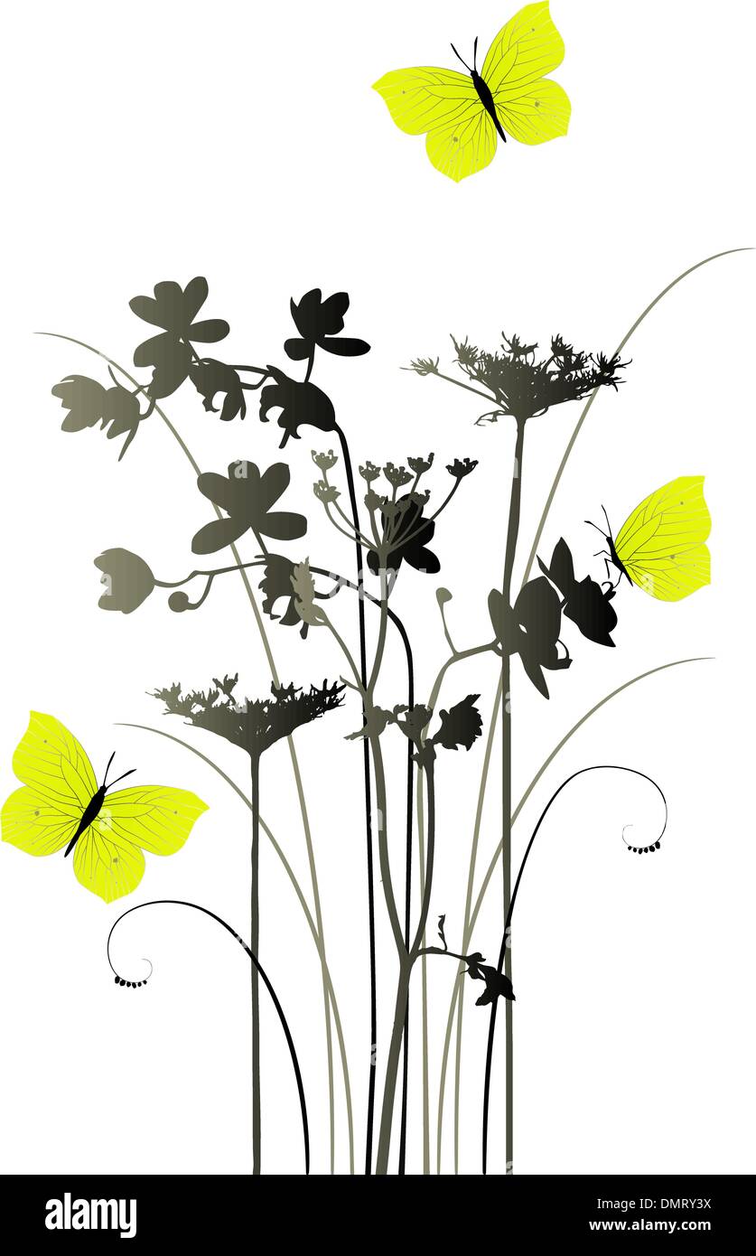 Vector background with a butterfly Stock Vector Image & Art - Alamy