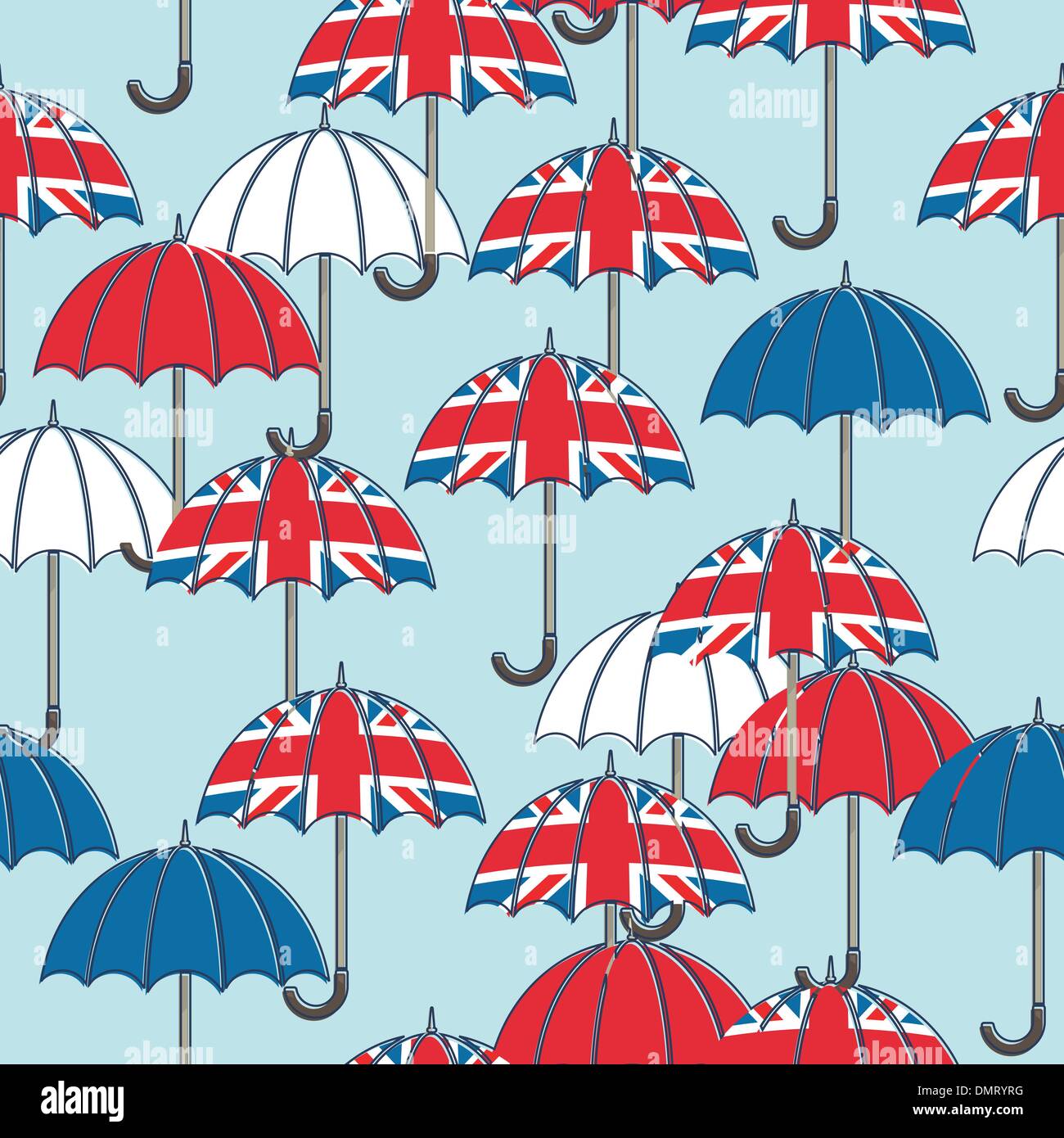 british umbrella pattern Stock Vector