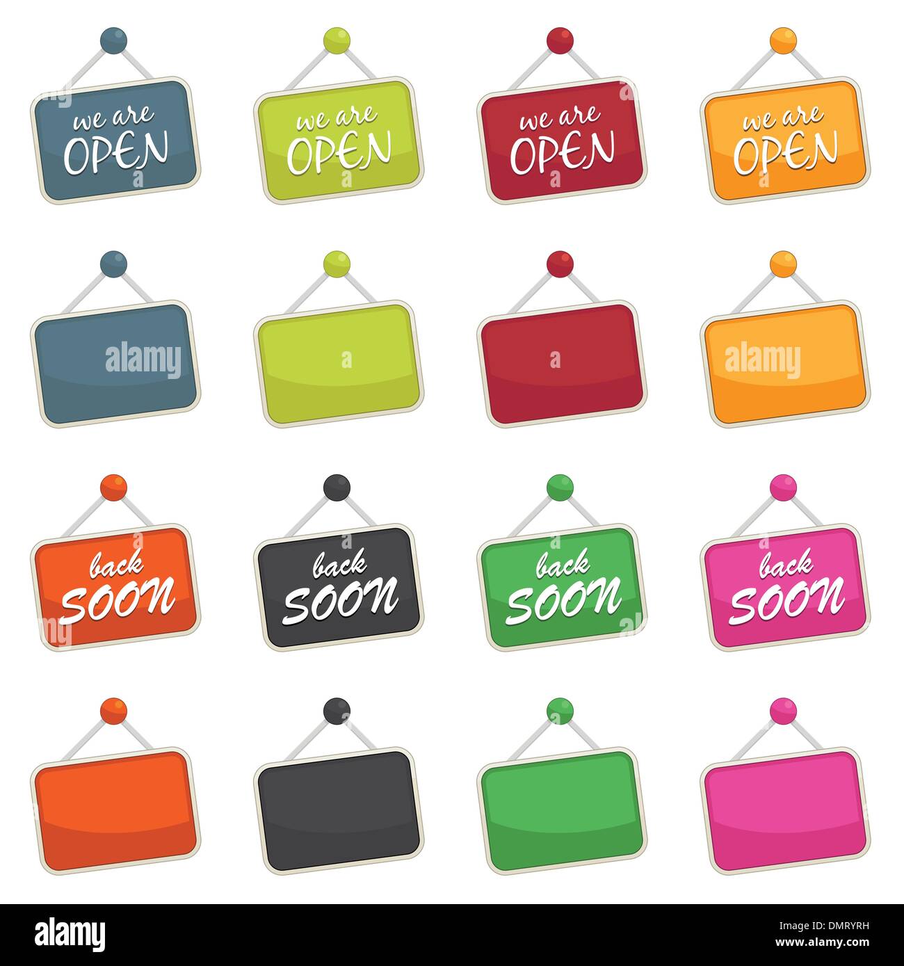 Open closed signs sign Stock Vector Images - Alamy