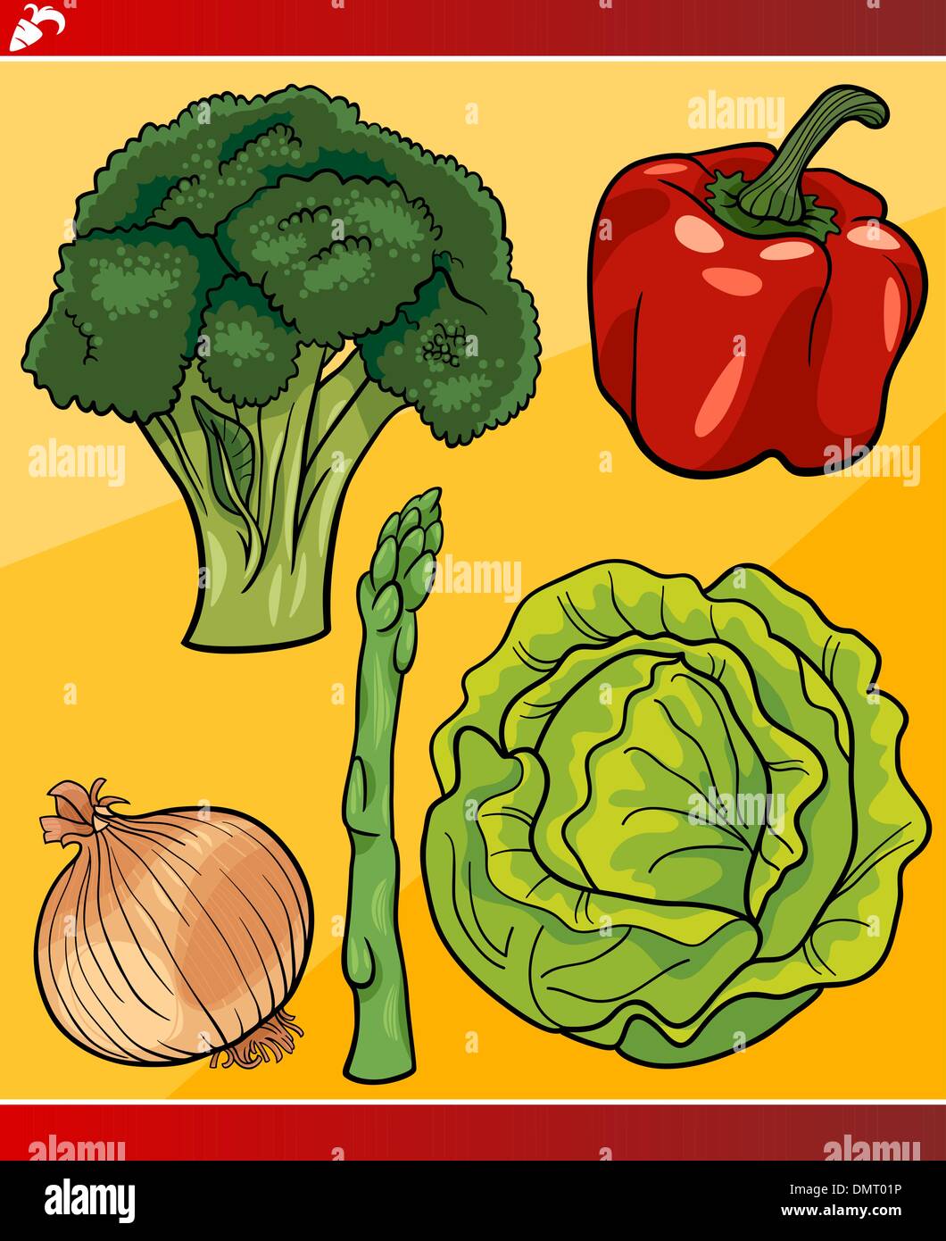 vegetables set cartoon illustration Stock Vector Image & Art Alamy