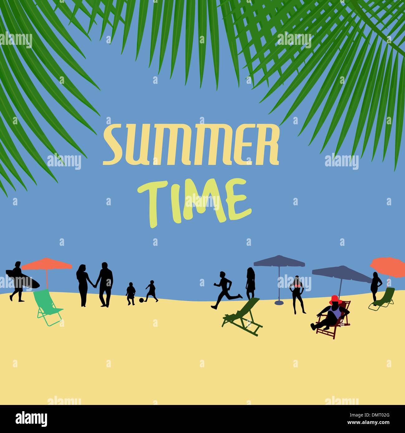 Summer time poster Stock Vector