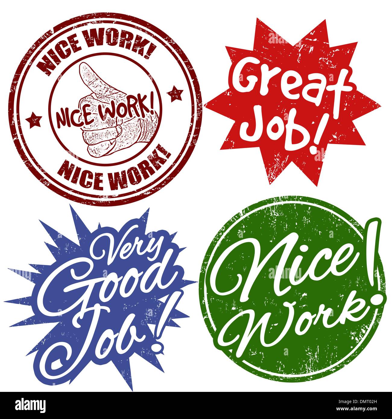 Work award stamps Stock Vector