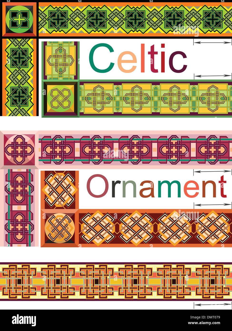 Elements of design in Celtic Stock Vector