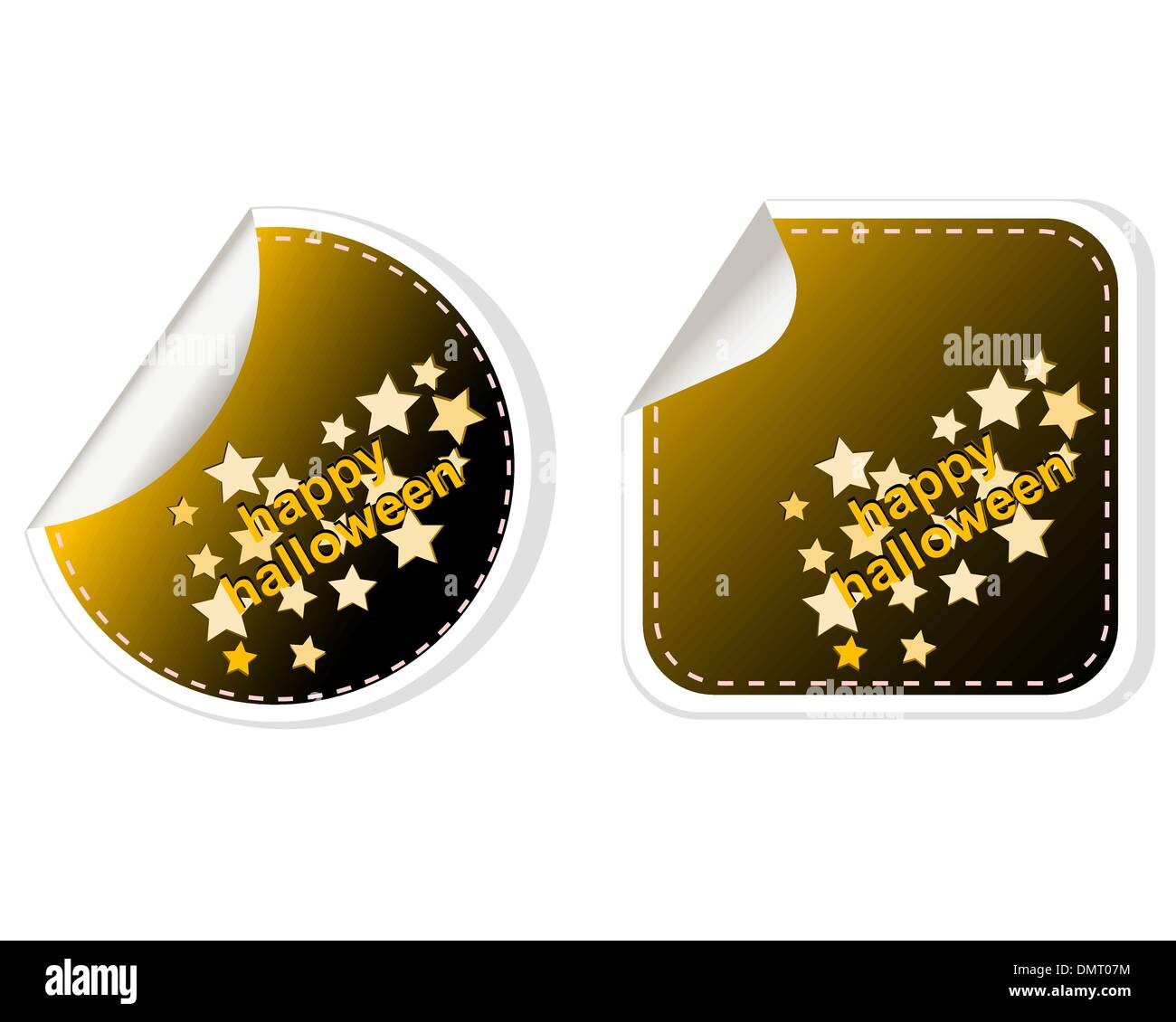 Happy Halloween vector stickers set Stock Vector