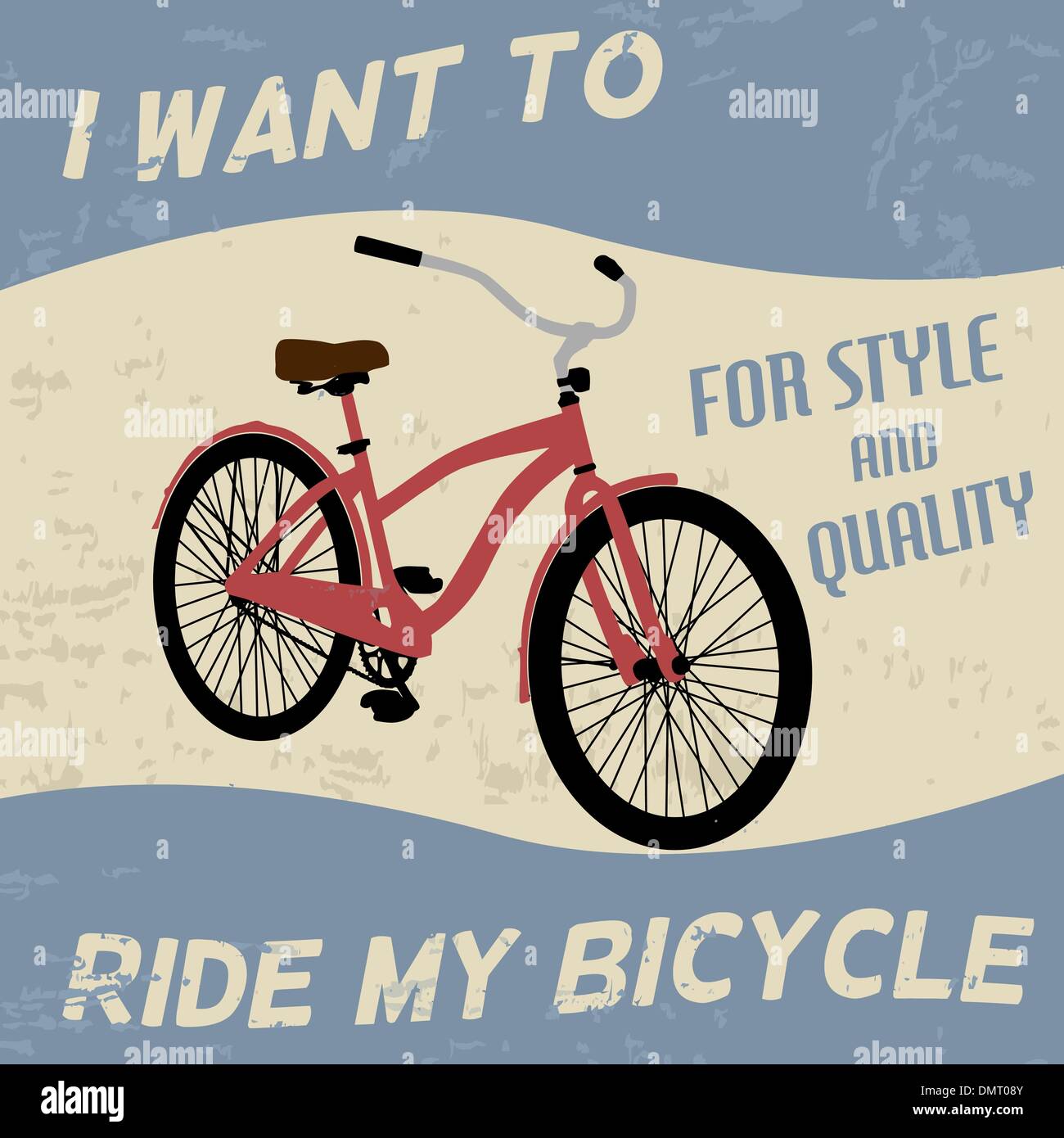 Bicycle vintage poster Stock Vector