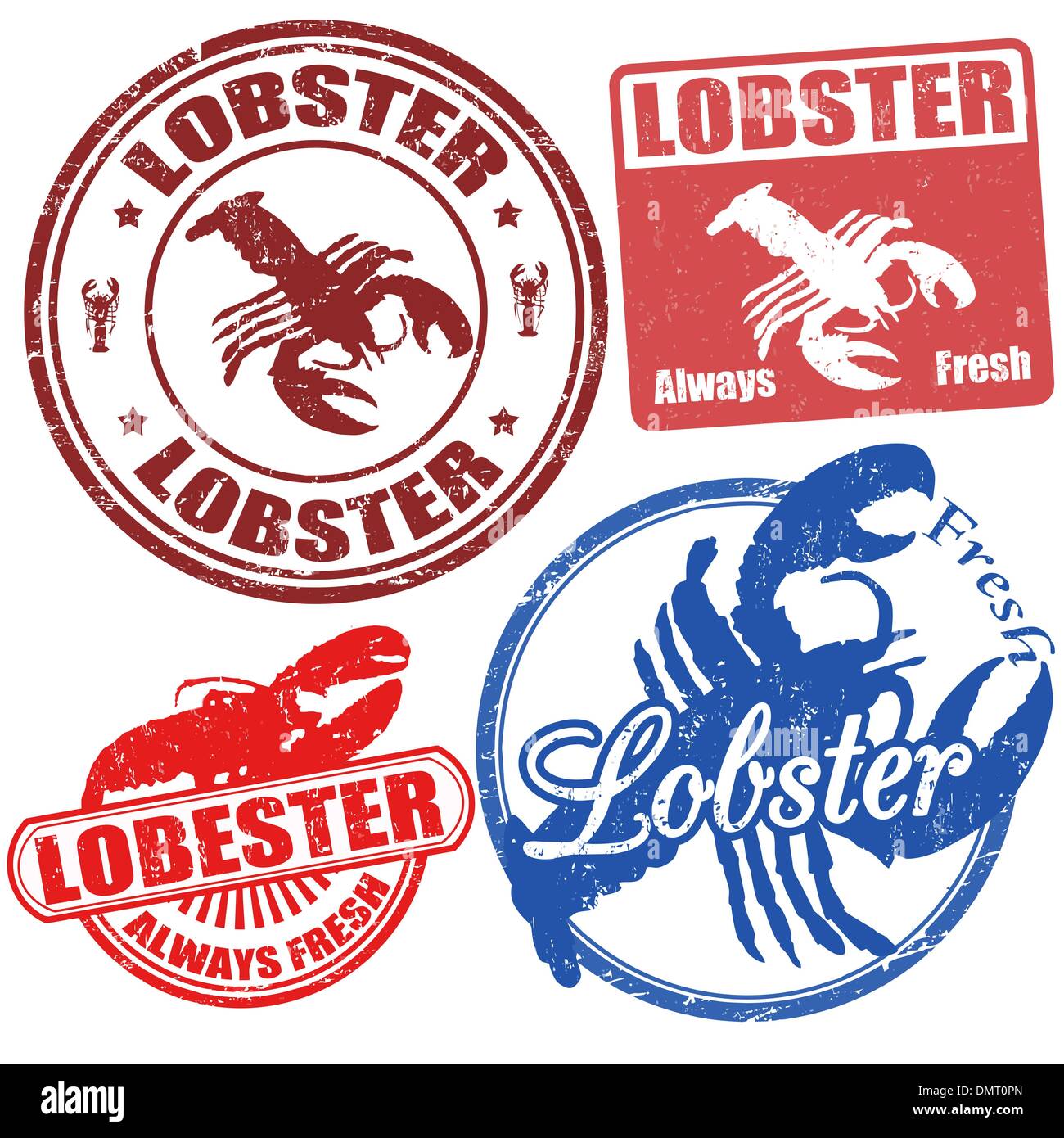 Set of lobster stamps Stock Vector Image & Art Alamy