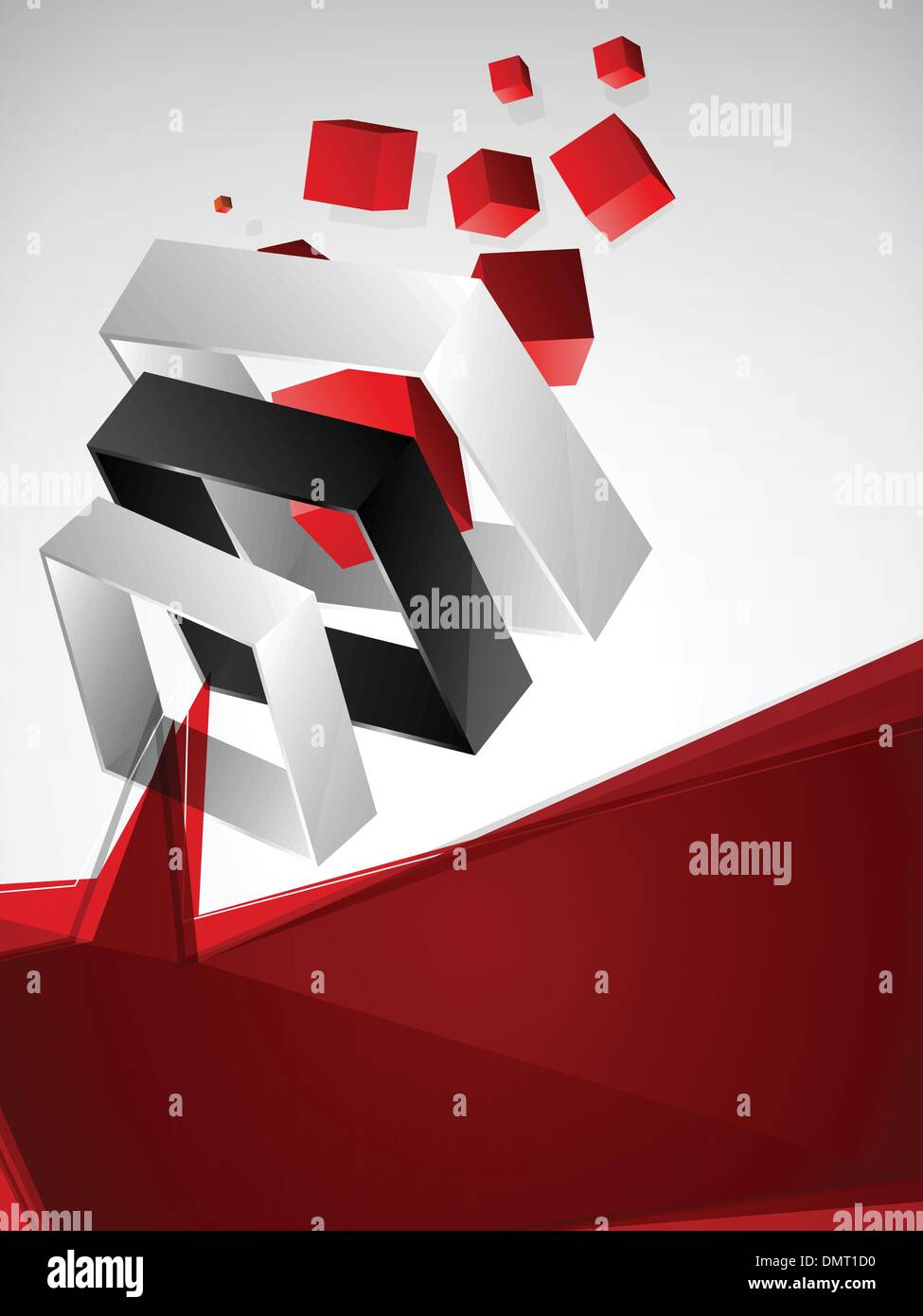 Abstract Geometric 3D Background Stock Vector