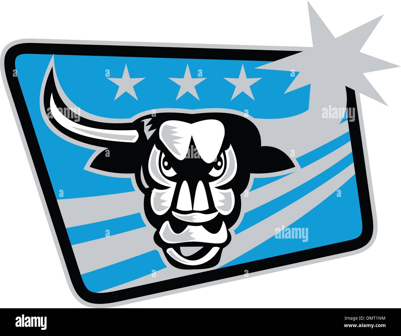 Texas Longhorn Bull Retro Stock Vector Image & Art - Alamy