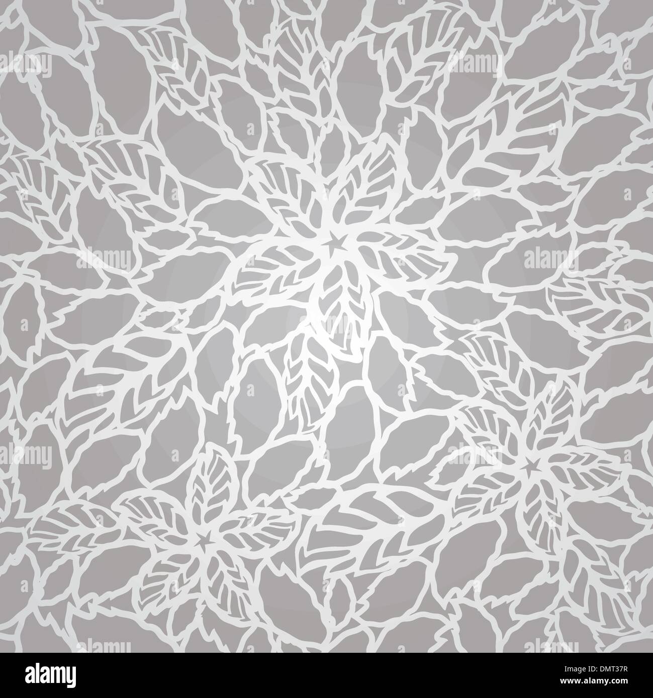 Seamless golden leaves and flowers lace wallpaper pattern Stock Vector