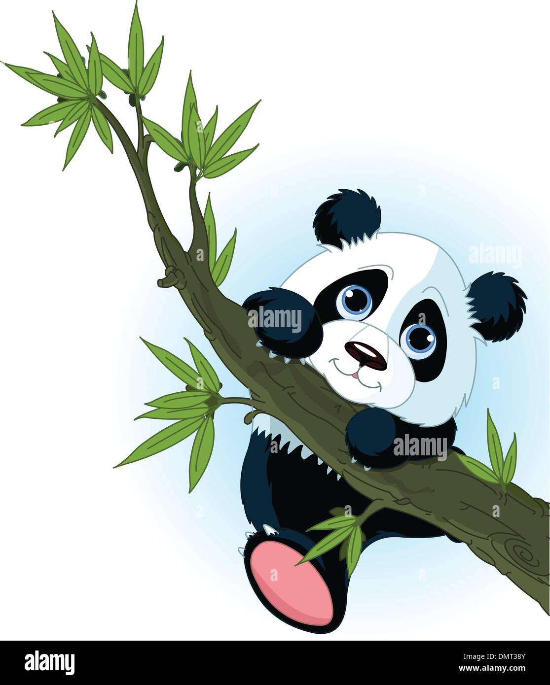 Dibujos animados oso panda de bambú Imagen Vector de stock - Alamy