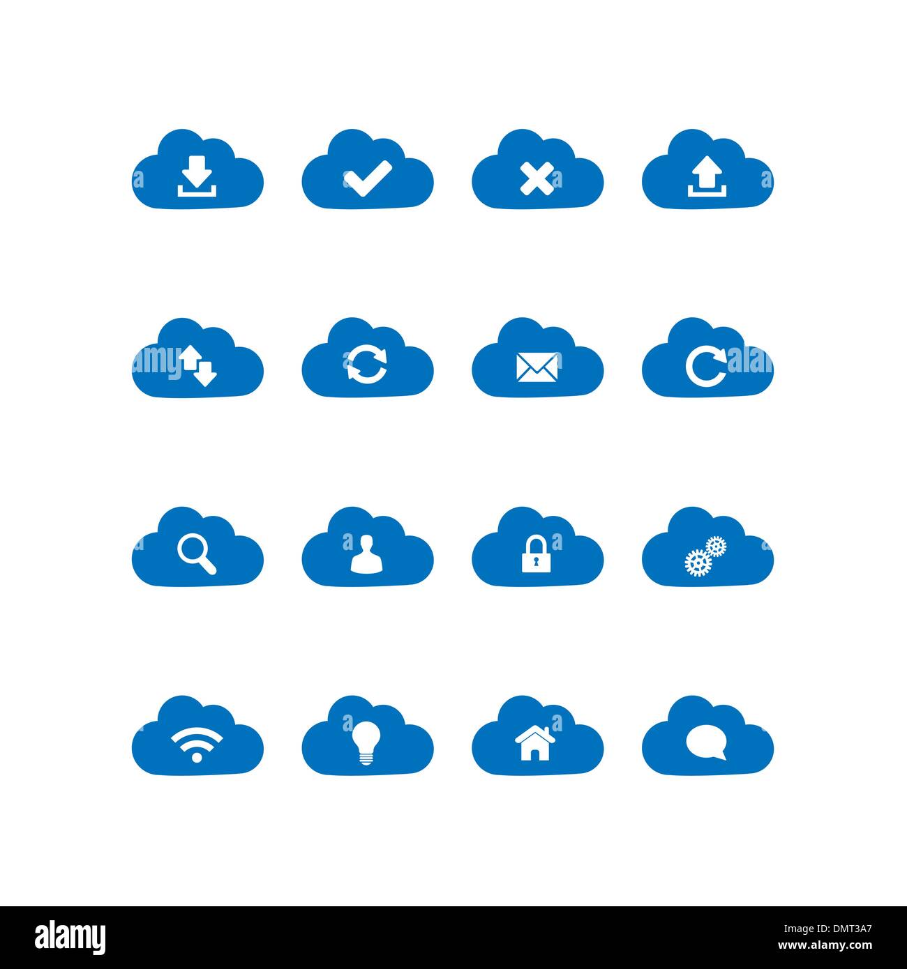 Cloud service icons hi-res stock photography and images - Alamy