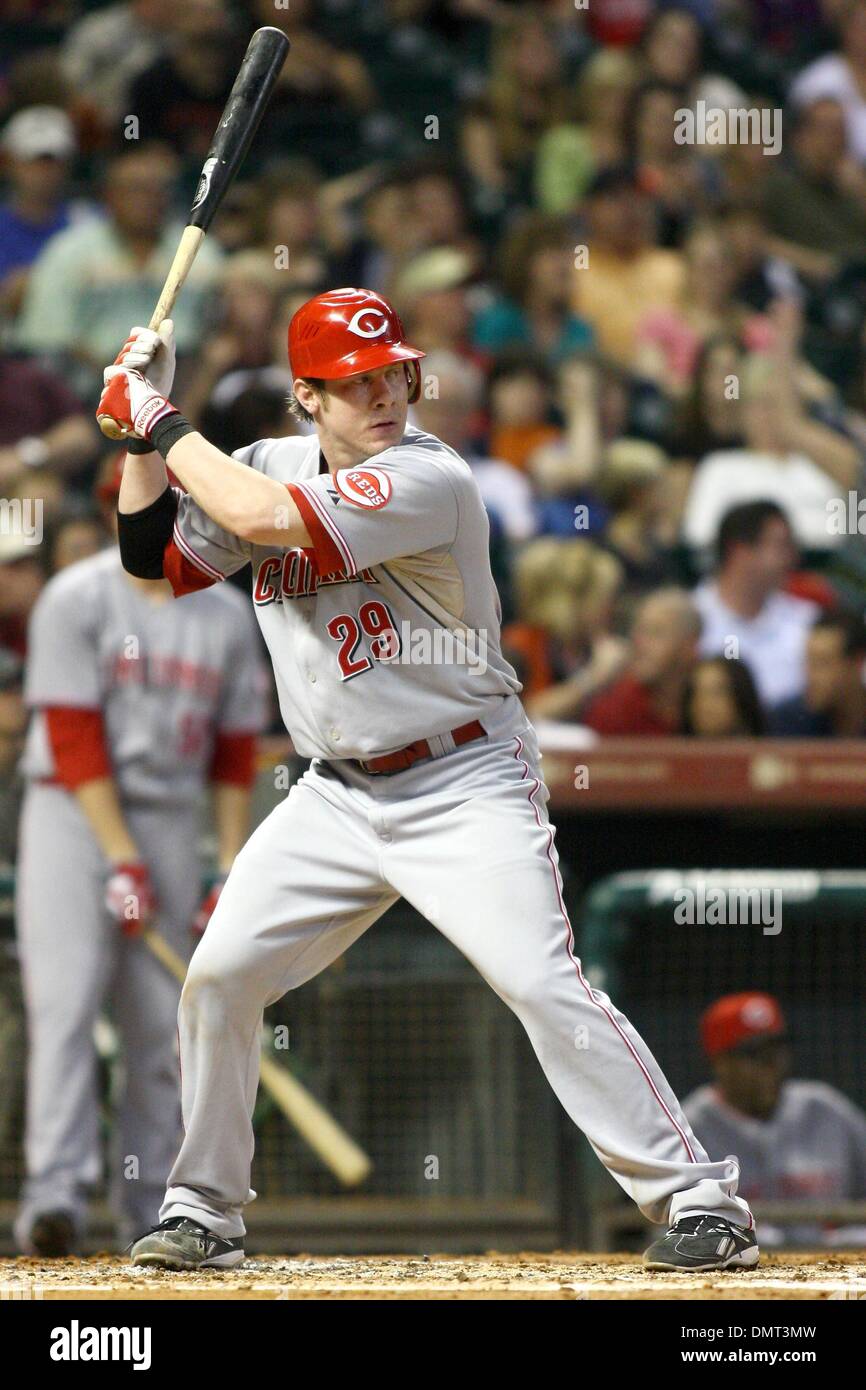 Reds catcher Ryan Hanigan (29) batting in the third inning as the Reds catcher Ryan Hanigan (29) batting in the third inning as the