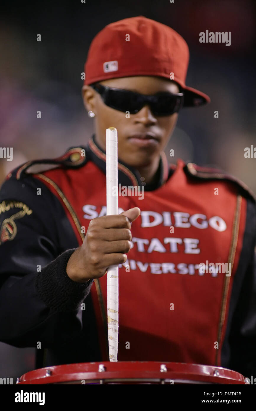 San Diego State marching band entertains fans during a game against New