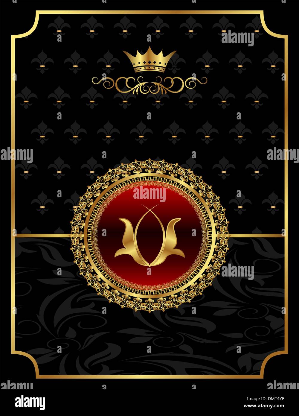 vintage background with heraldic crown Stock Vector Image & Art - Alamy