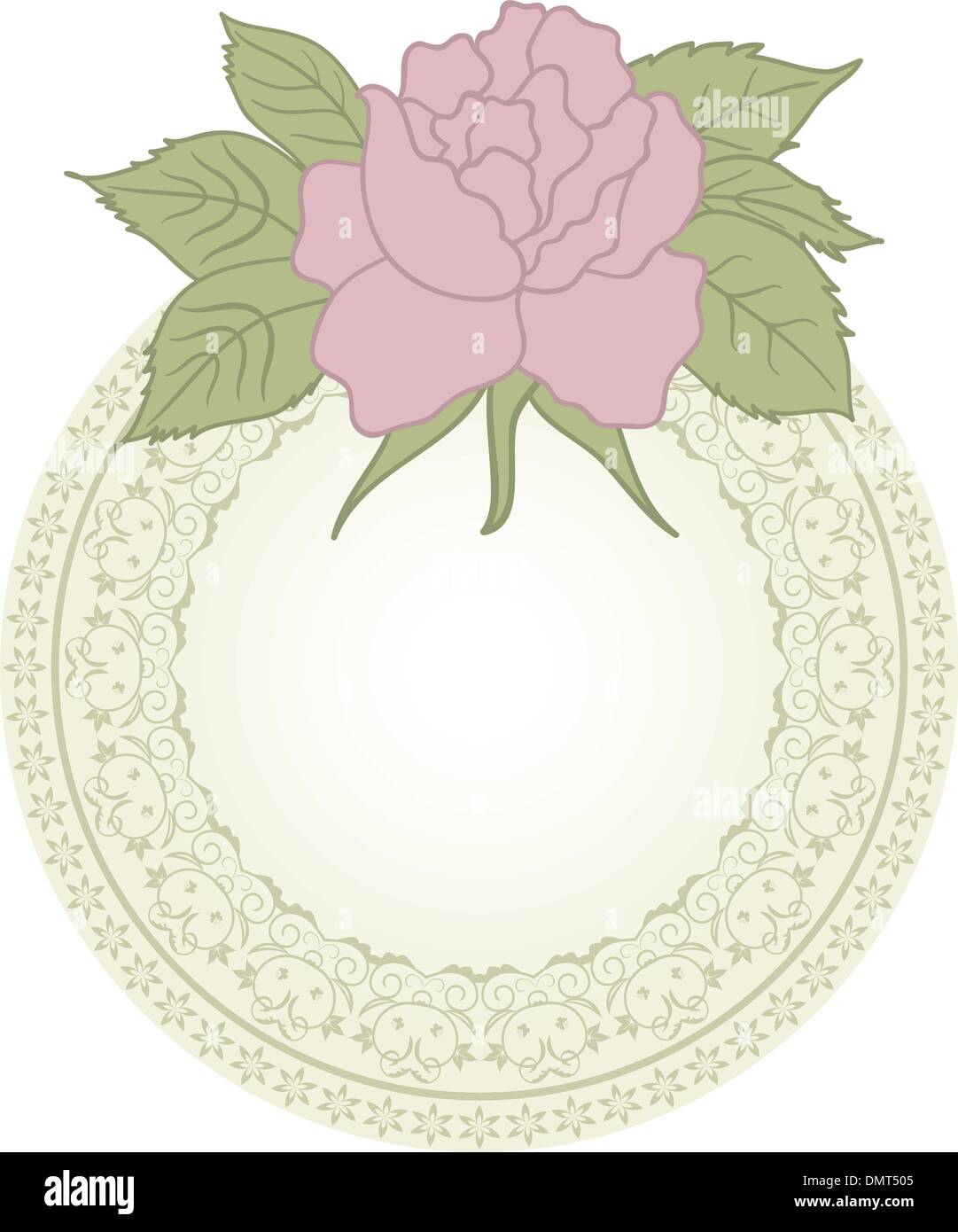 vintage greeting card with rose Stock Vector Image & Art - Alamy