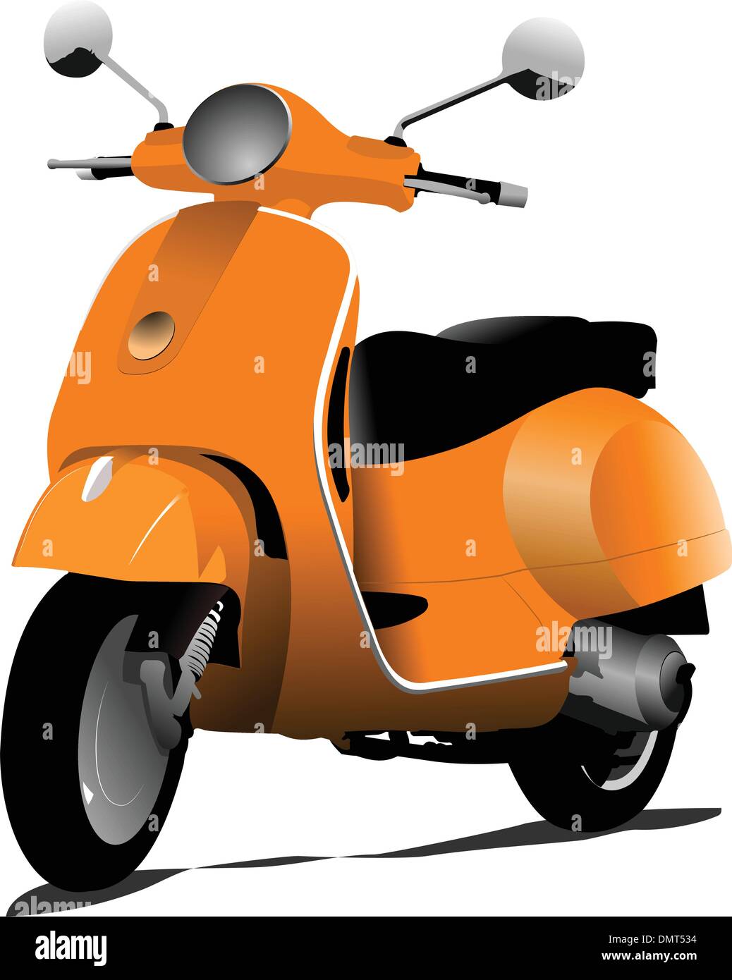 Orange city scooter. Vector illustration Stock Vector Image & Art Alamy