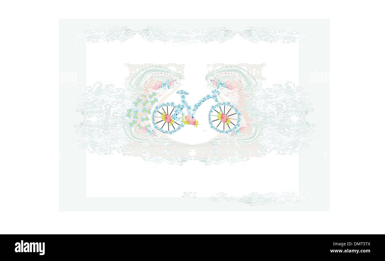 abstract floral bicycle illustration Stock Vector Image & Art Alamy