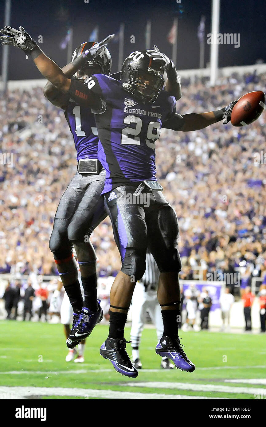 Tcu Tb Matthew Tucker Celebrates His Touchdown As The 4 Texas