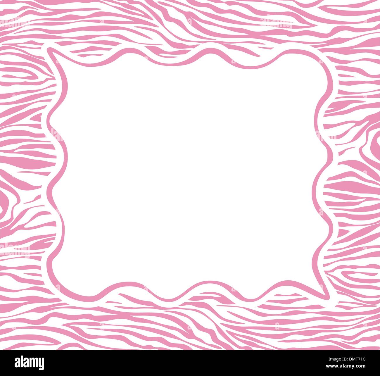 frame with abstract zebra skin texture Stock Vector