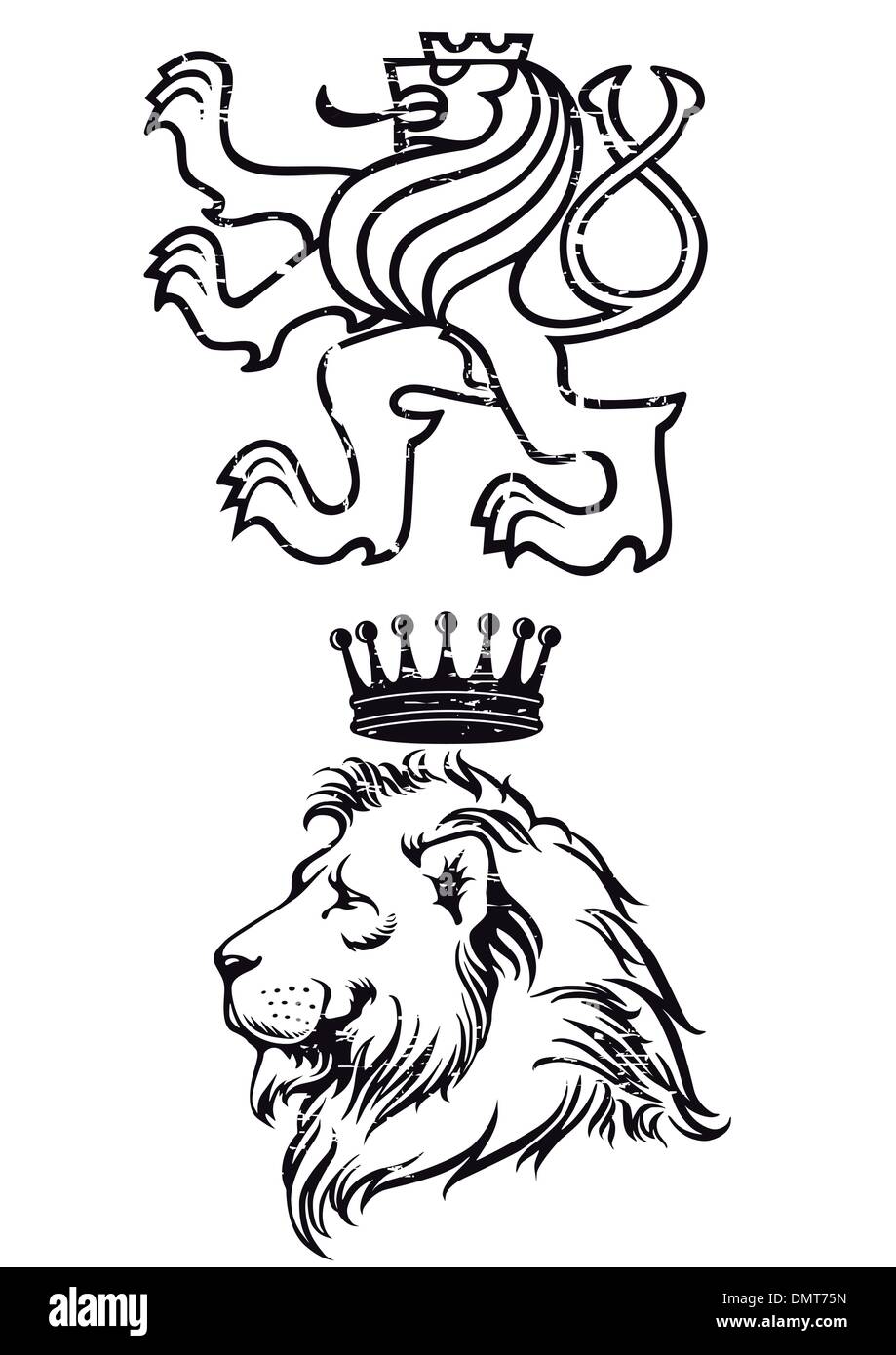 Lion Coat of Arms Stock Vector