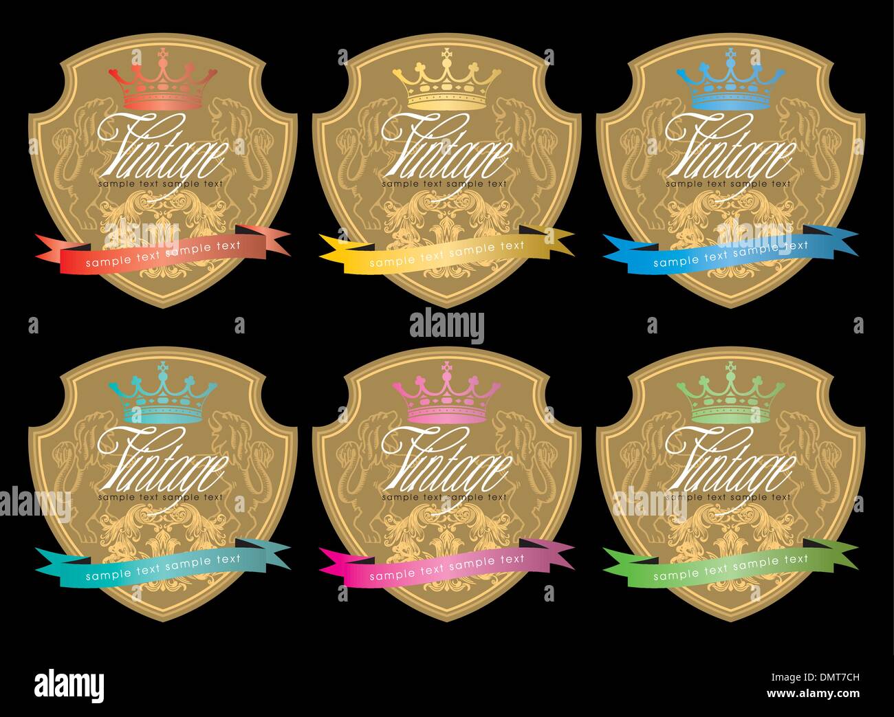 Vintage Wine Labels Set Stock Vector Image & Art - Alamy