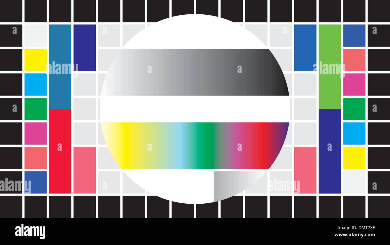 Test Television Screen, 16-9 Stock Vector