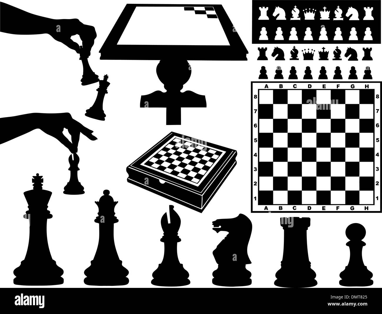 Illustration of chess pieces Stock Vector