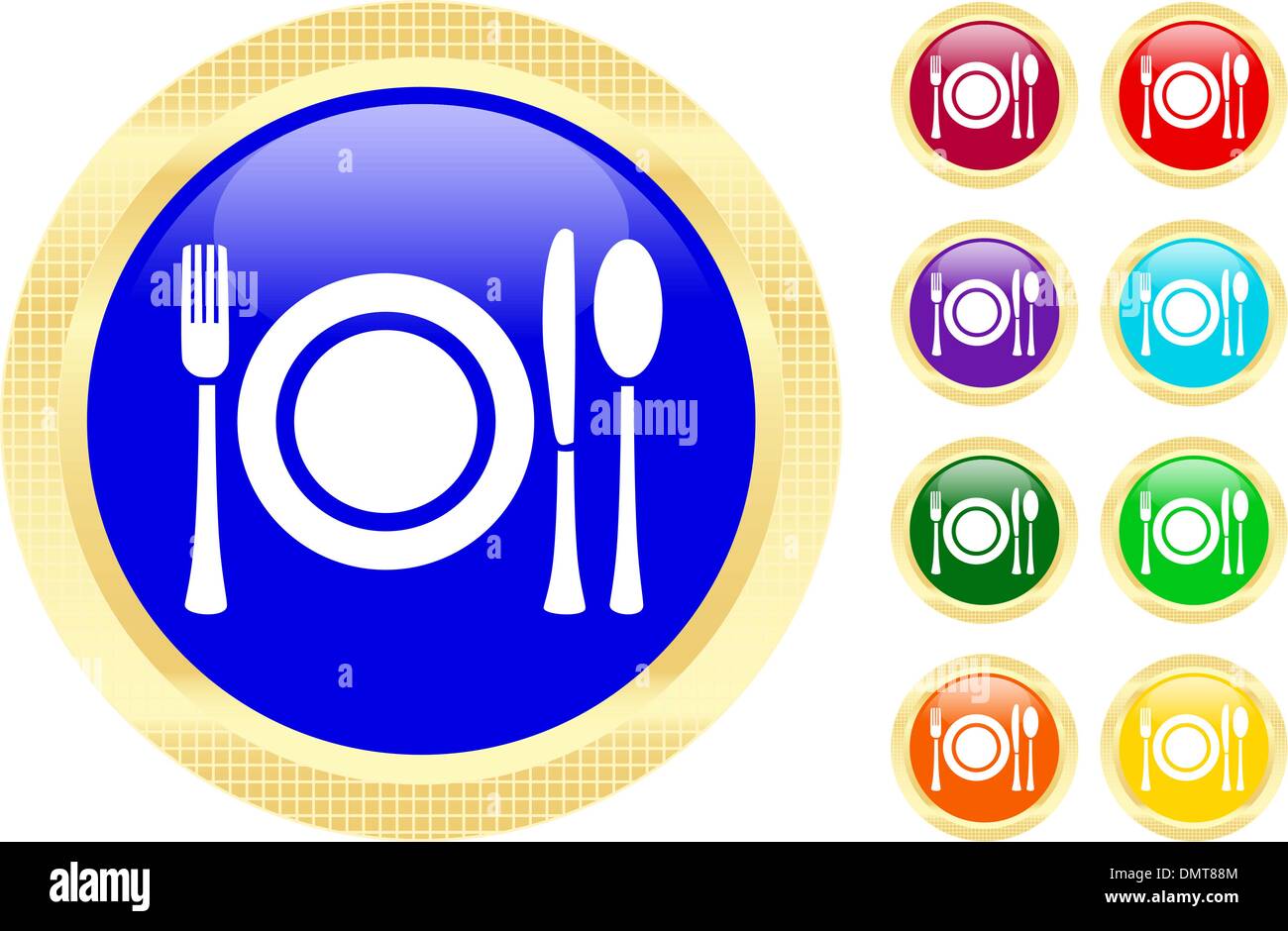 Icon of flatware Stock Vector