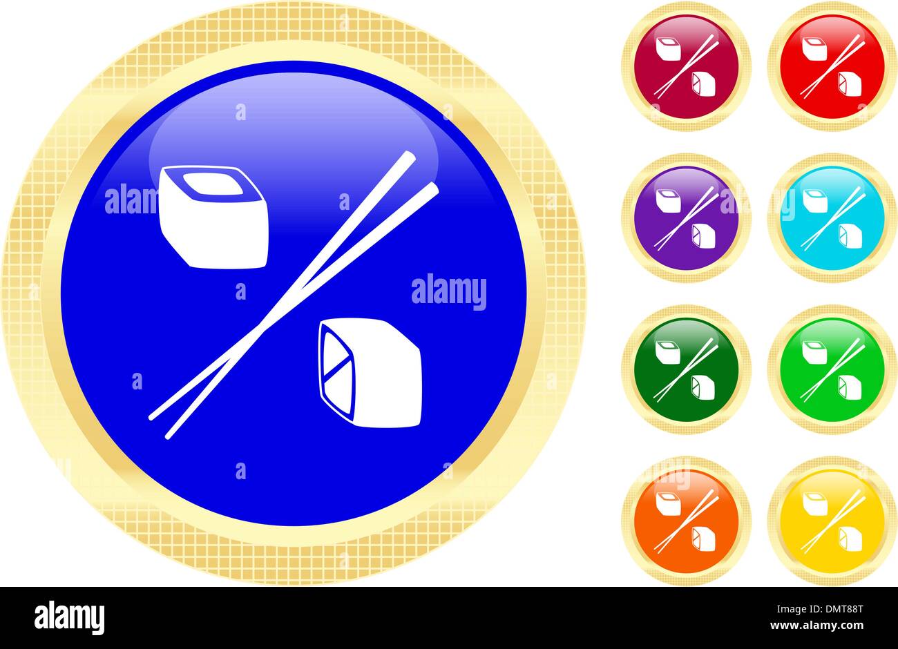 Icon of sushi rolls Stock Vector
