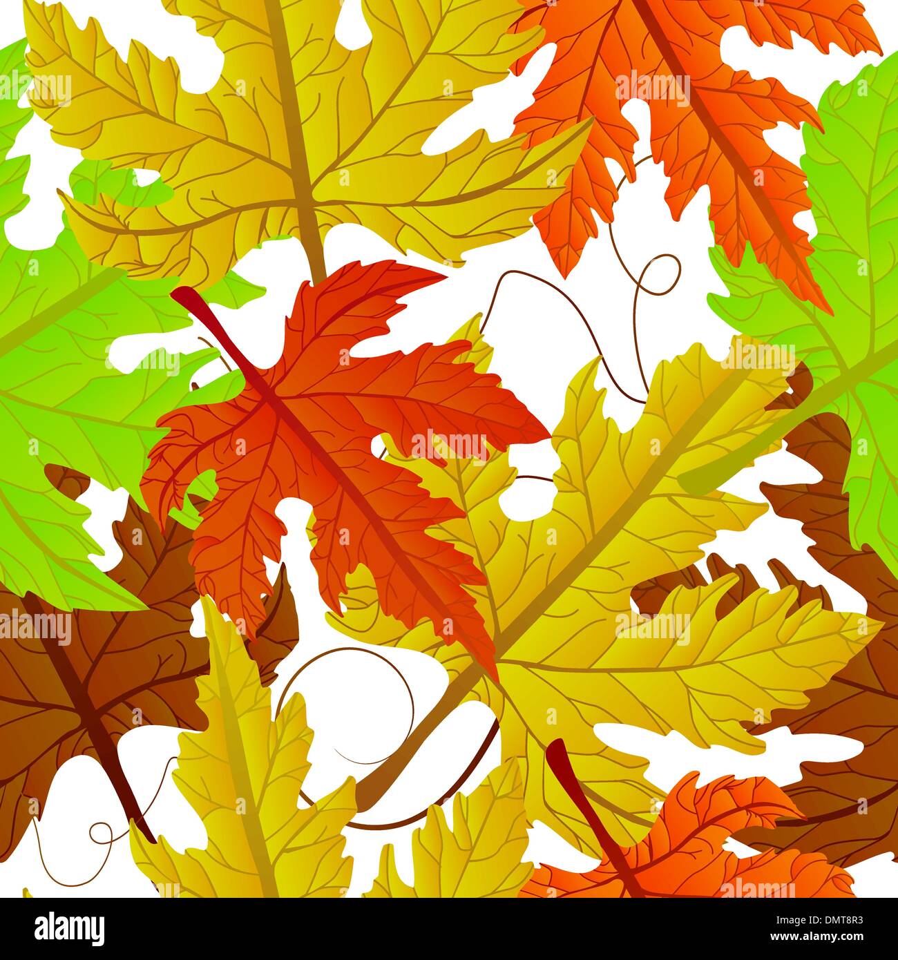 Autumn leaves seamless Stock Vector