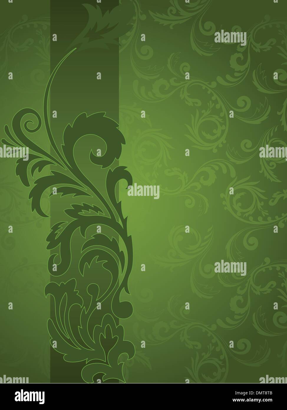 Green background with ornament Stock Vector Image & Art - Alamy