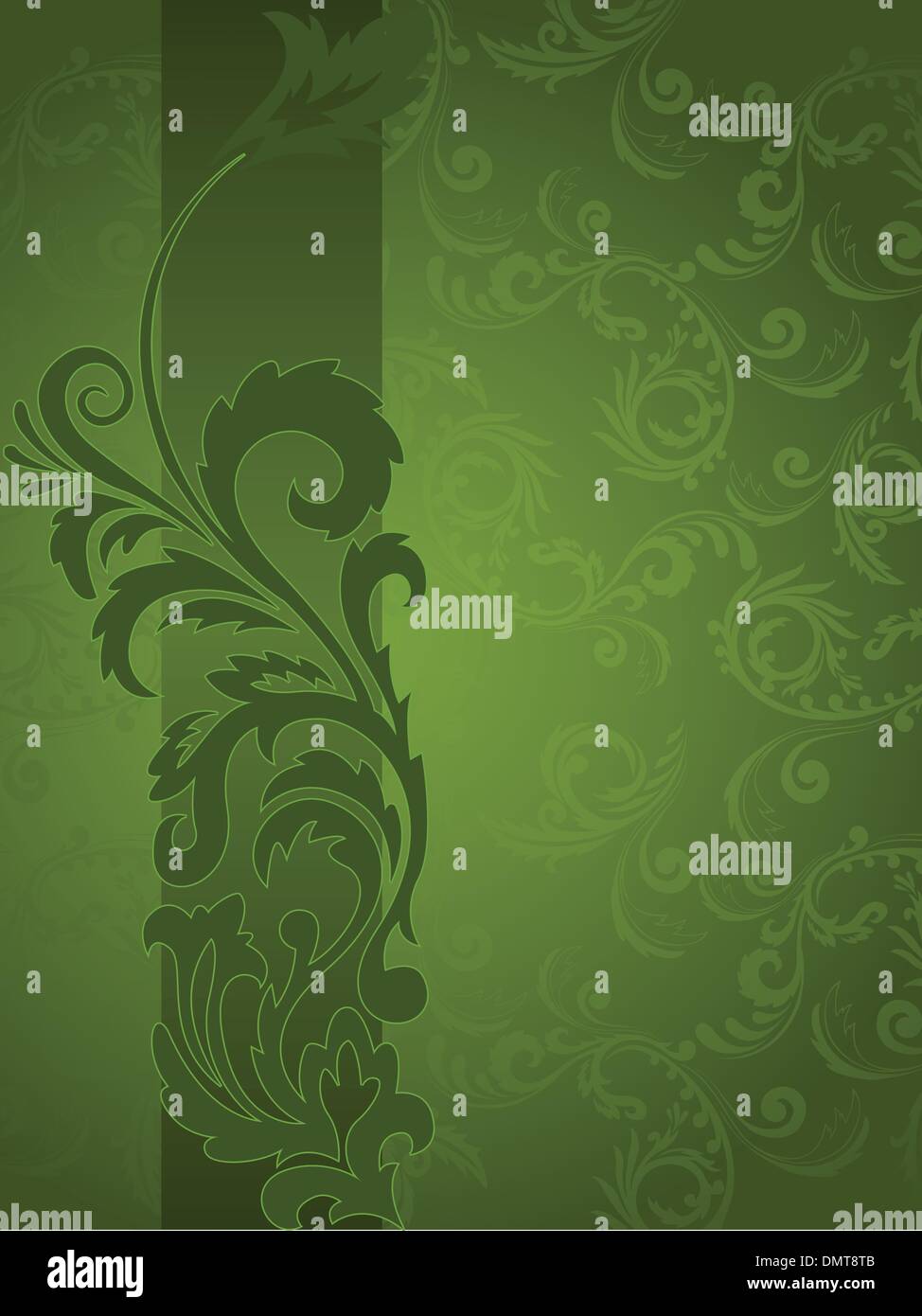 Green background with ornament Stock Vector Image & Art Alamy