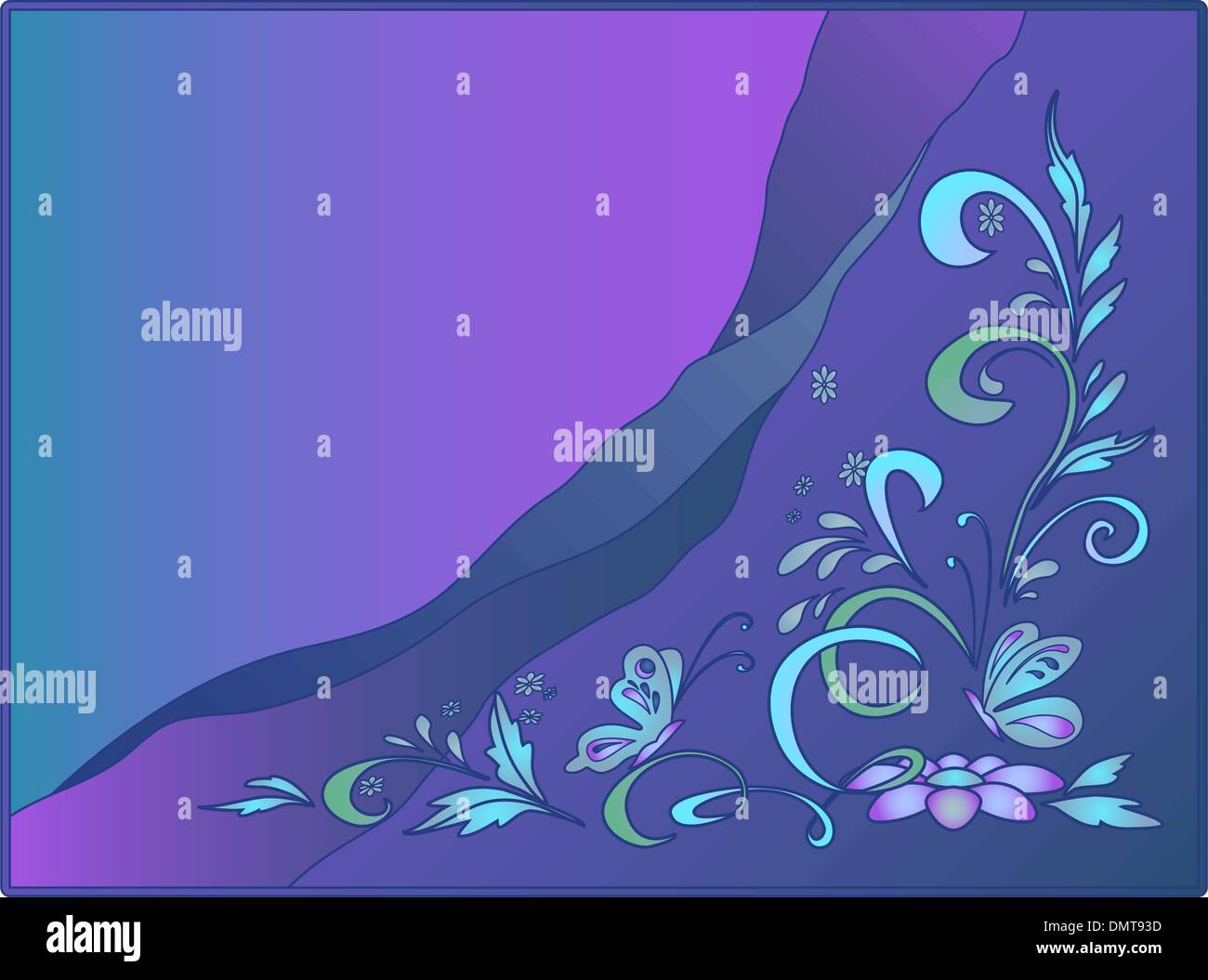 Background water, butterflies and flowers Stock Vector Image & Art - Alamy