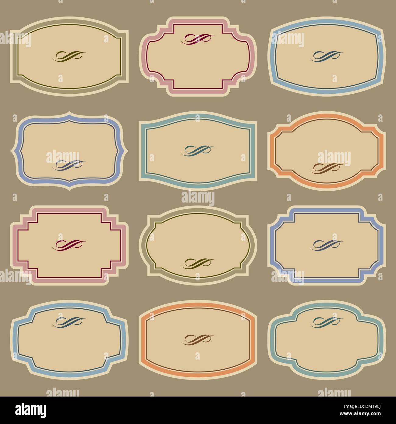 Blank vintage labels set (vector Stock Vector Image & Art - Alamy