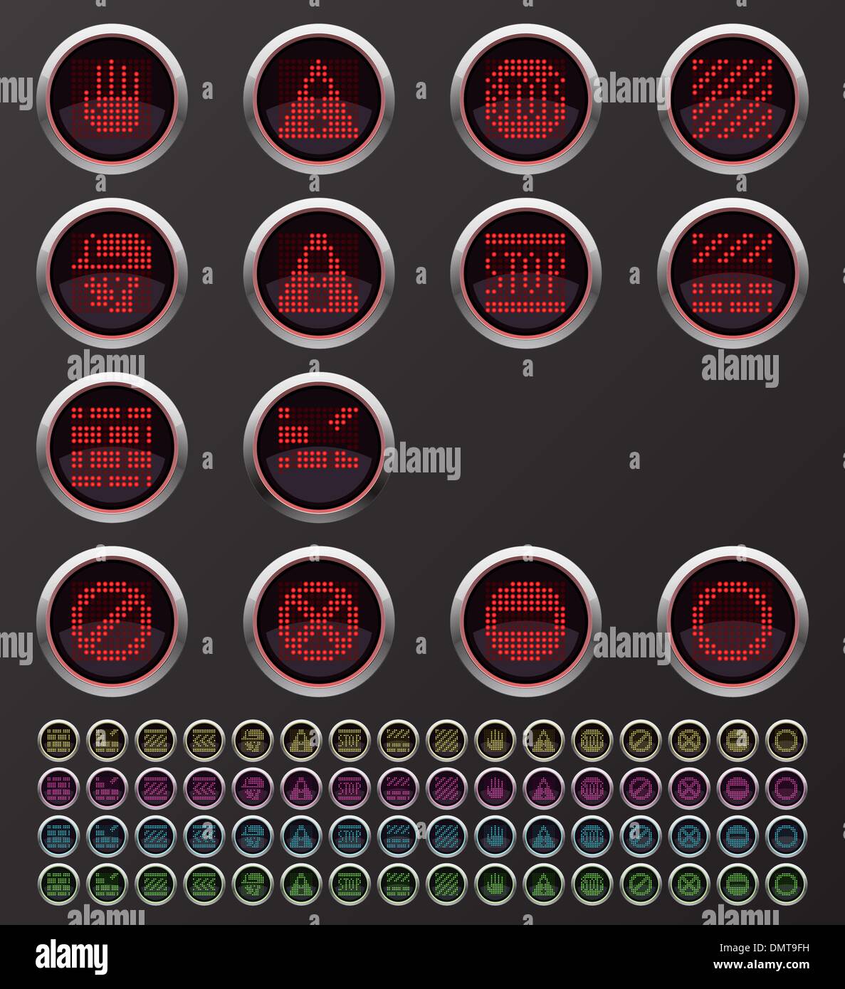 System buttons warning hi-res stock photography and images - Alamy