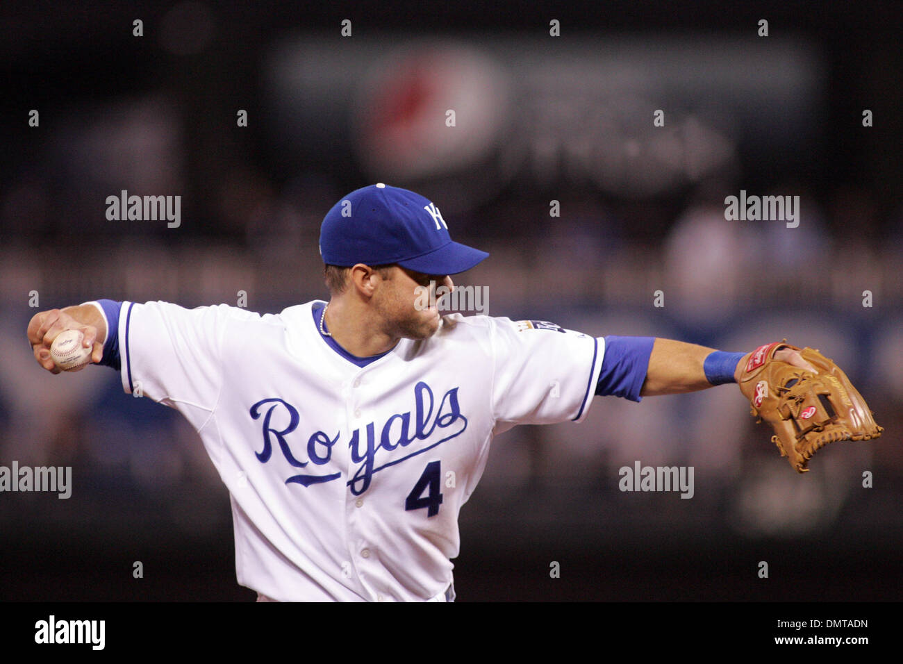Kansas City Royals third baseman Alex Gordon throws to first during the