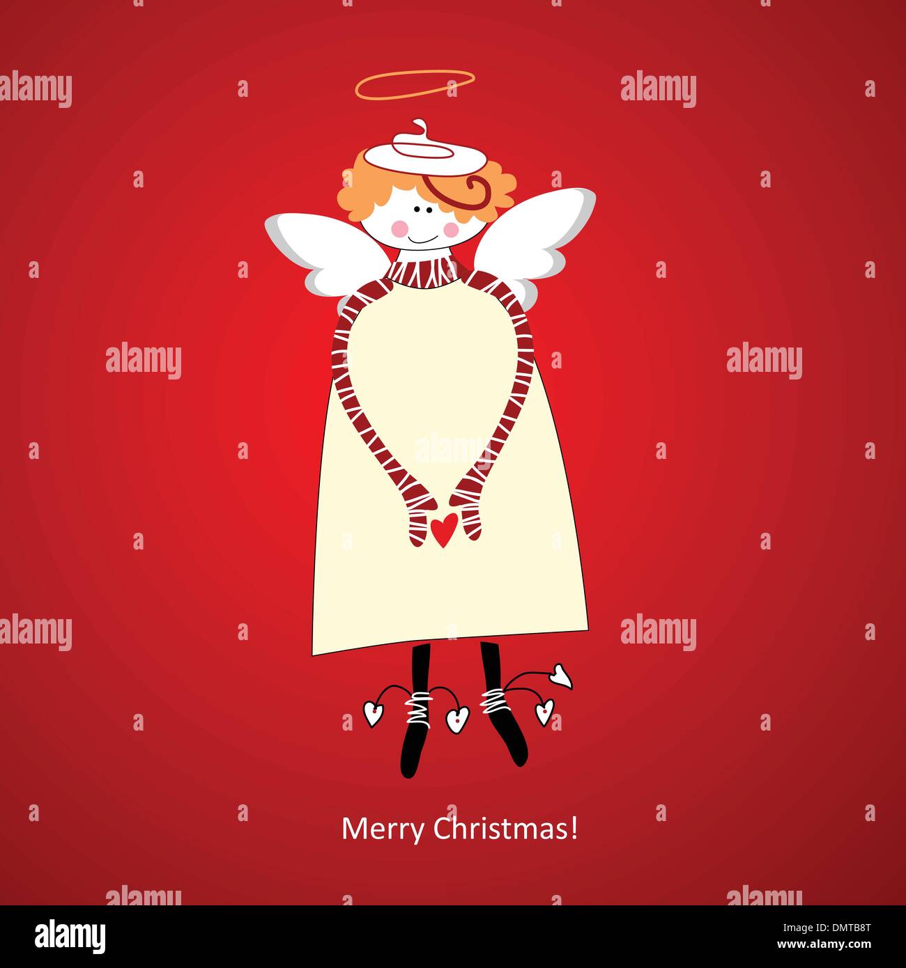 Christmas angel cartoon Stock Vector Images Alamy