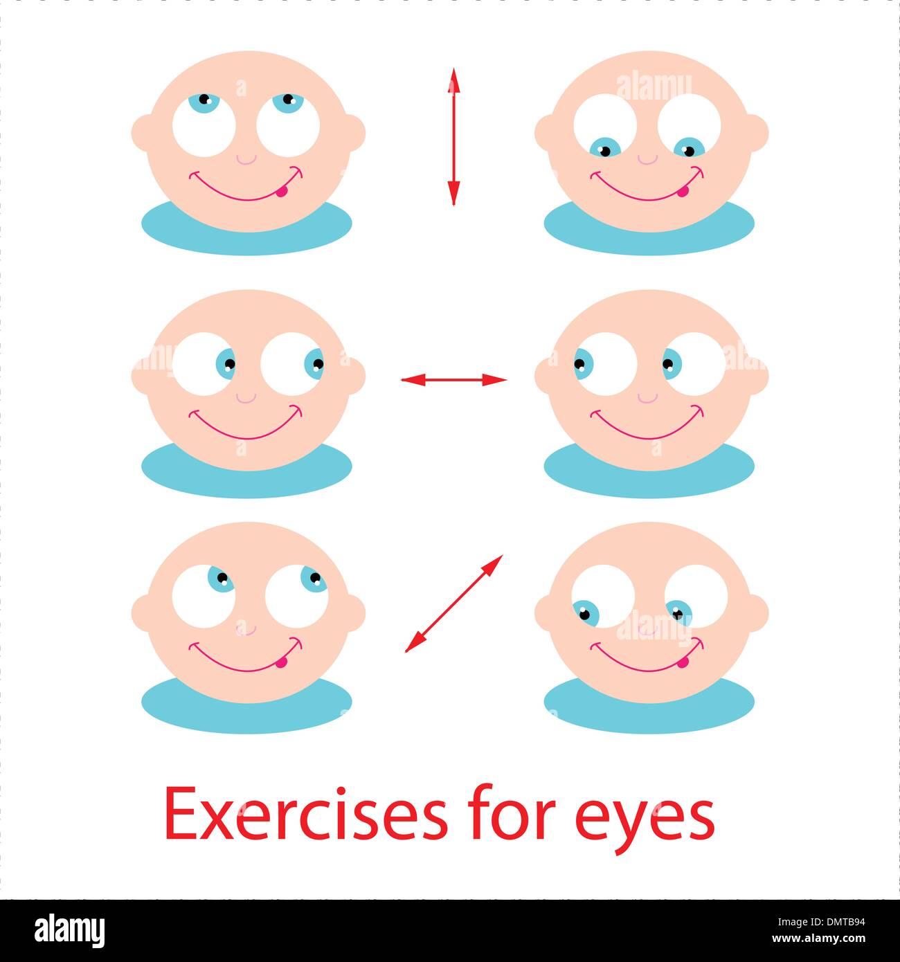 exercises-for-eyes Stock Vector