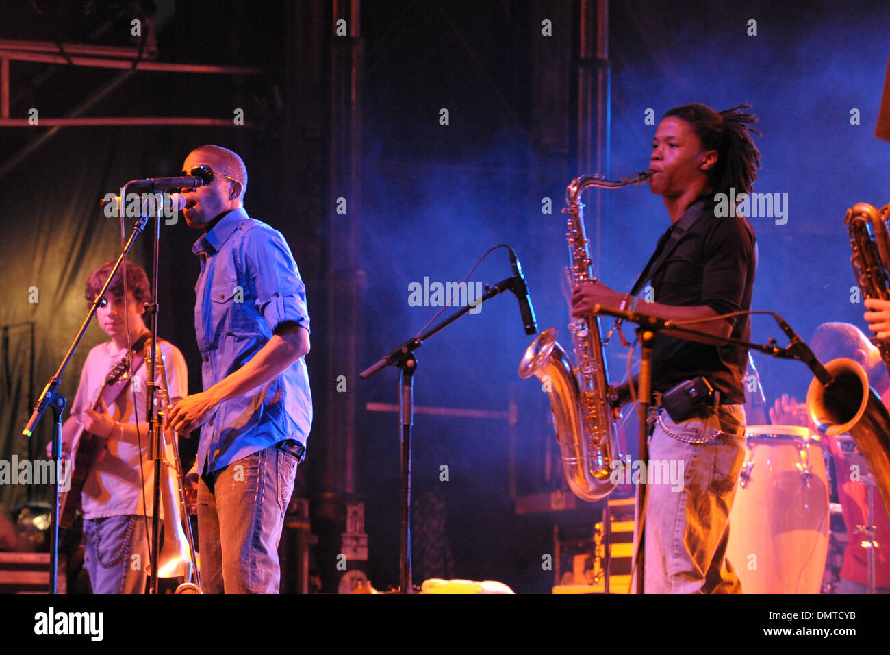 Trombone Shorty and the Orleans Avenue Band perform on the third and