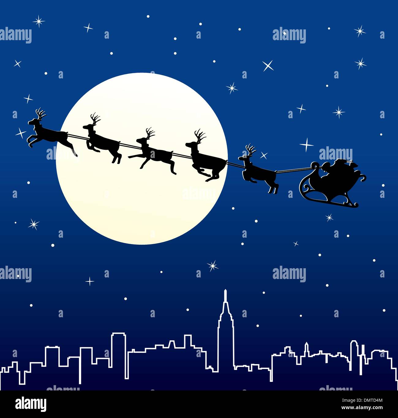 vector holiday background with santa Stock Vector Image & Art - Alamy