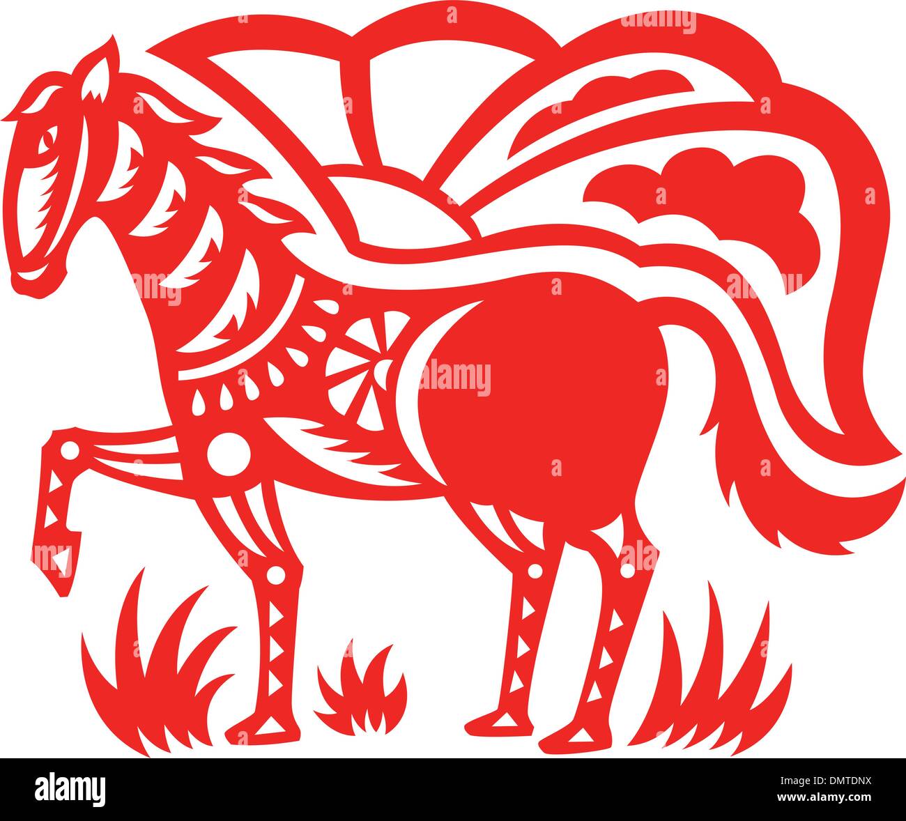 China ancient art horse Stock Vector Images - Alamy