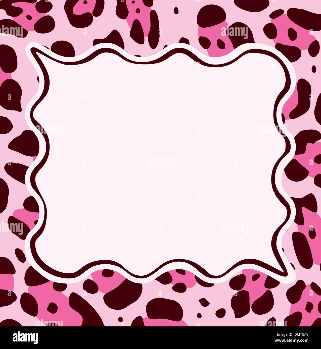 vector frame with abstract leopard skin texture Stock Vector