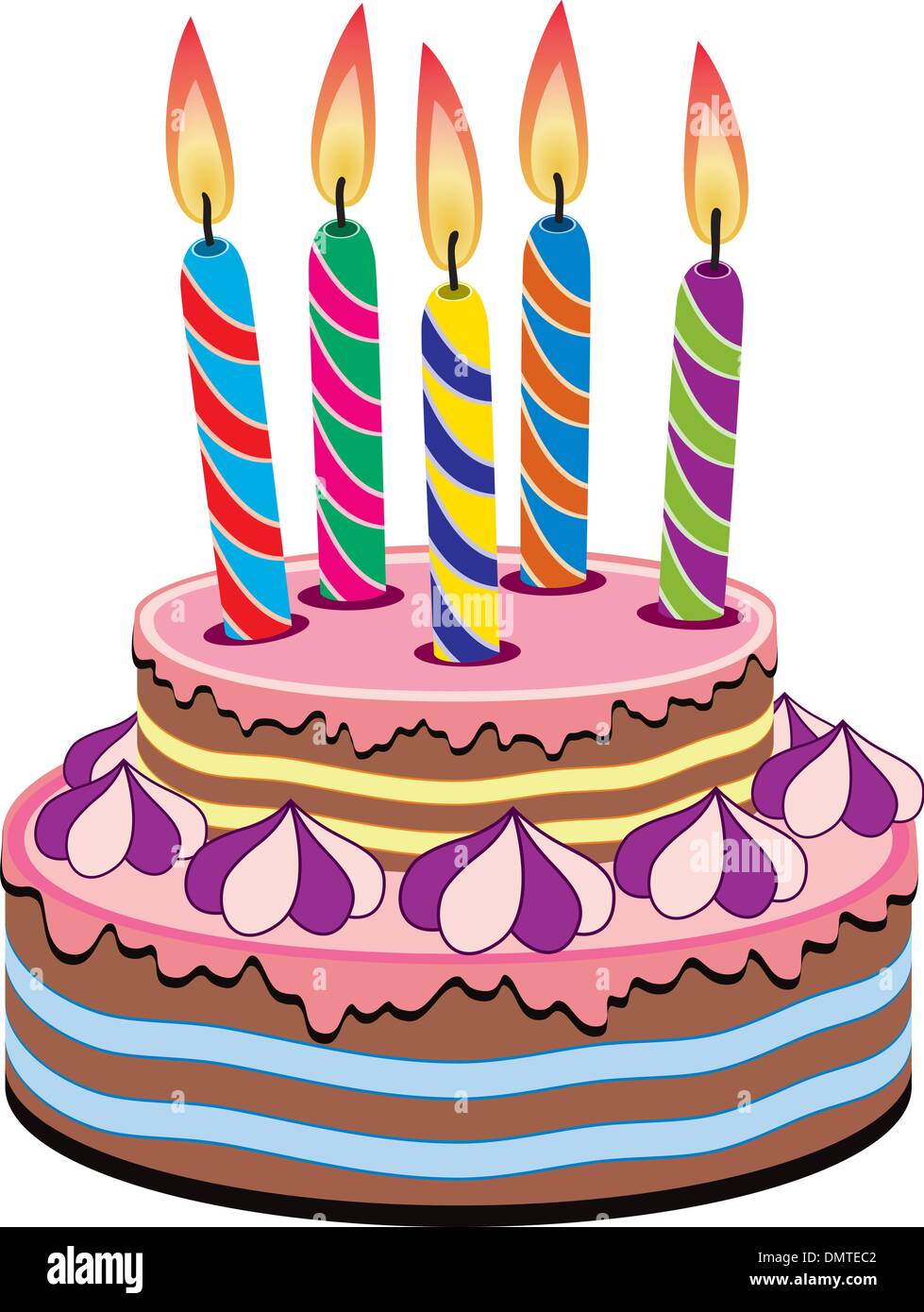 vector birthday cake Stock Vector Image & Art - Alamy