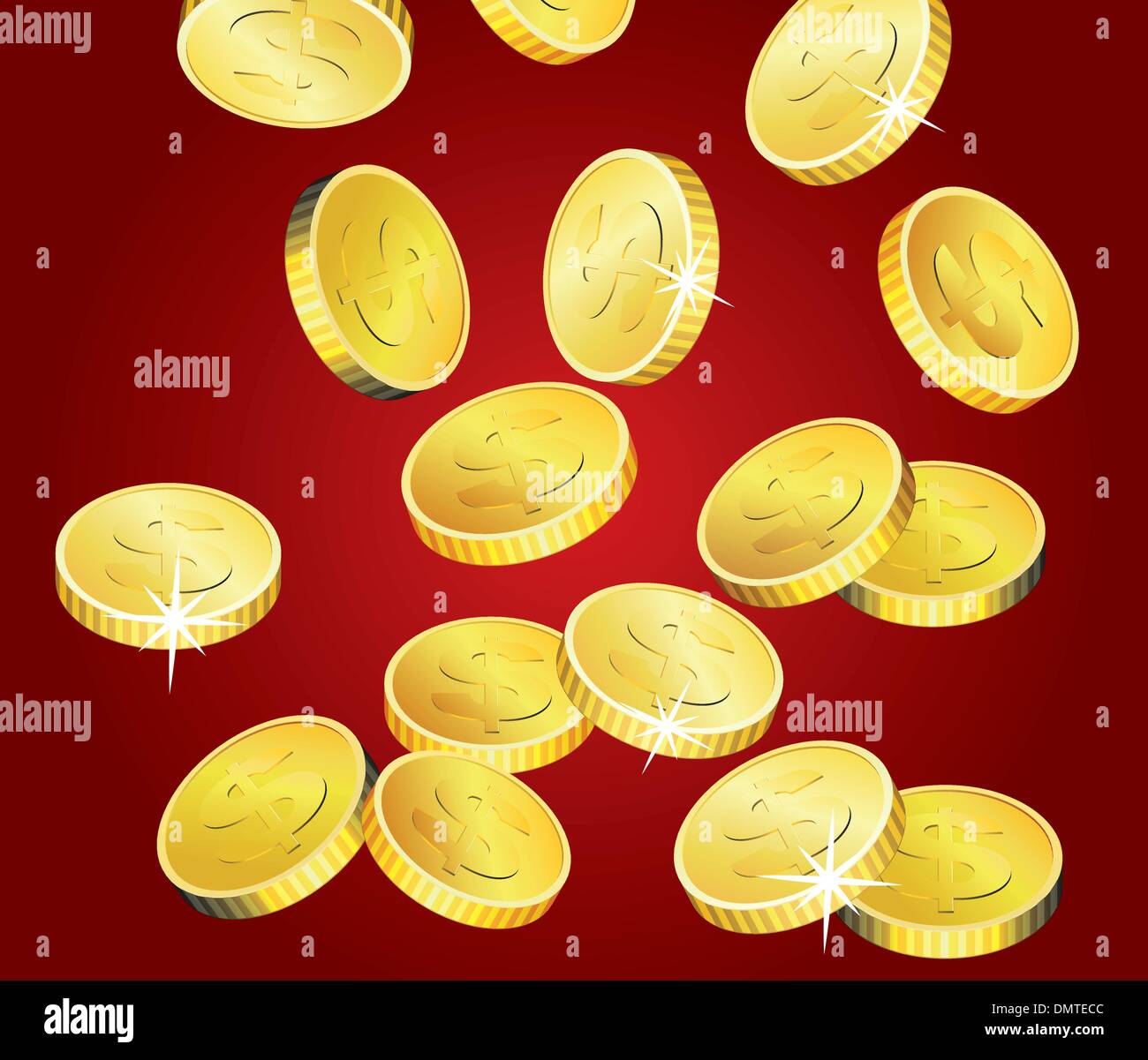 vector golden coins Stock Vector Image & Art - Alamy