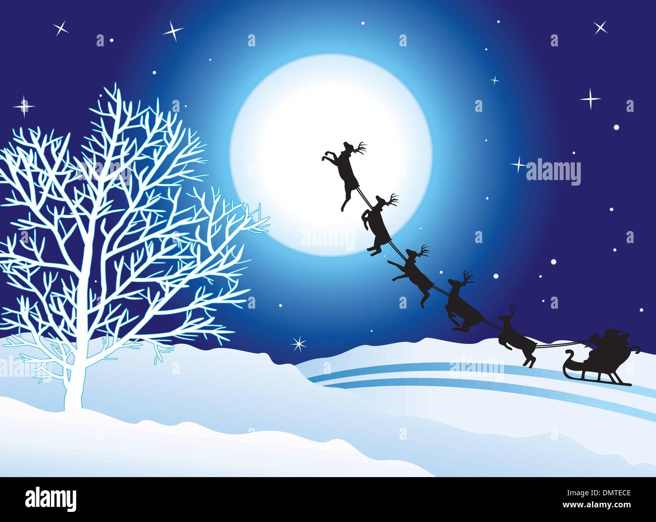 vector holiday background with santa Stock Vector Image & Art - Alamy
